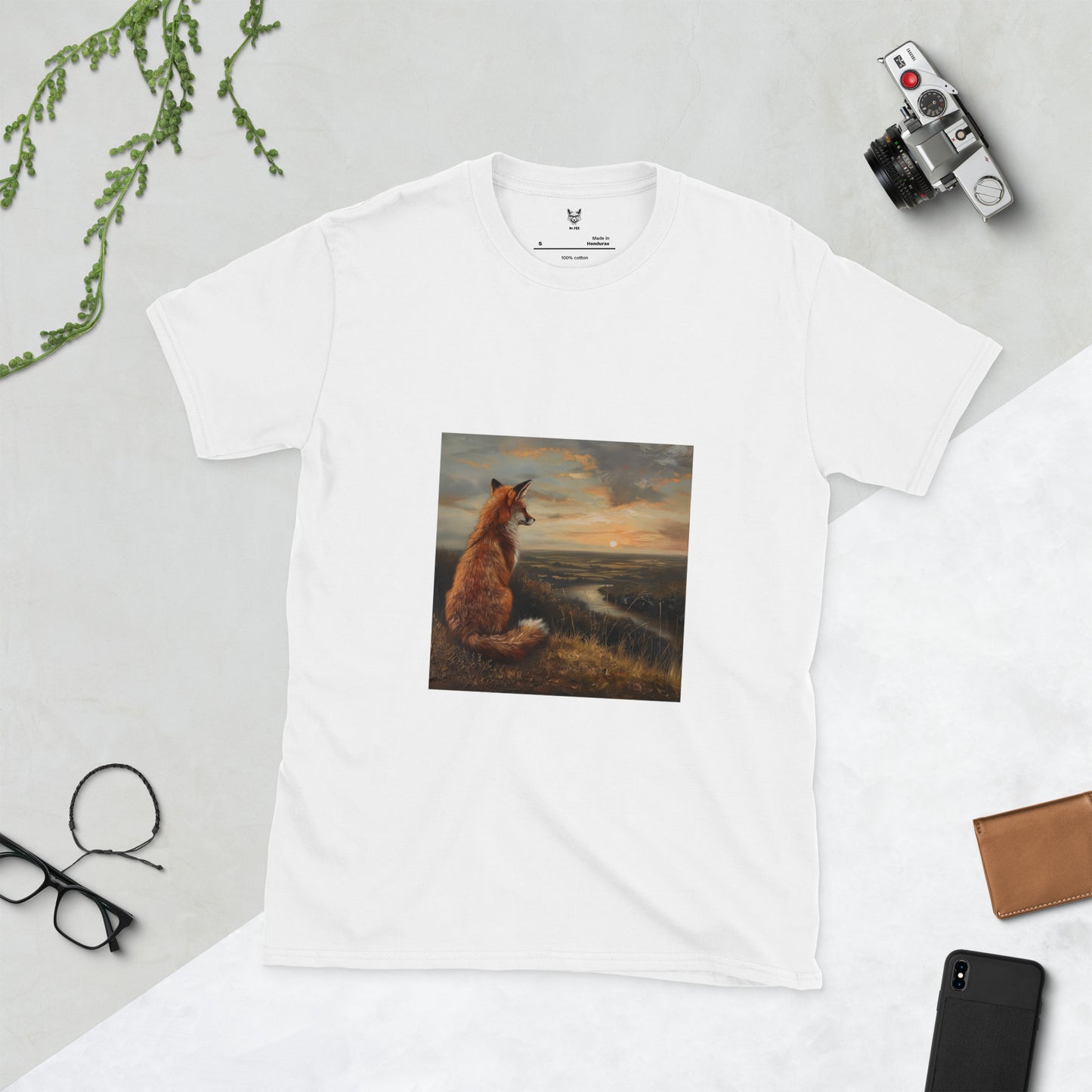 Short-Sleeve Unisex T-Shirt "FOX OIL COLORS" ID: 412 (PREMIUM)