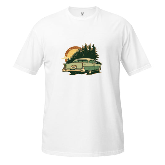 T-shirt unisex z krótkim rękawem „Retro Car” ID: 440 (PREMIUM)