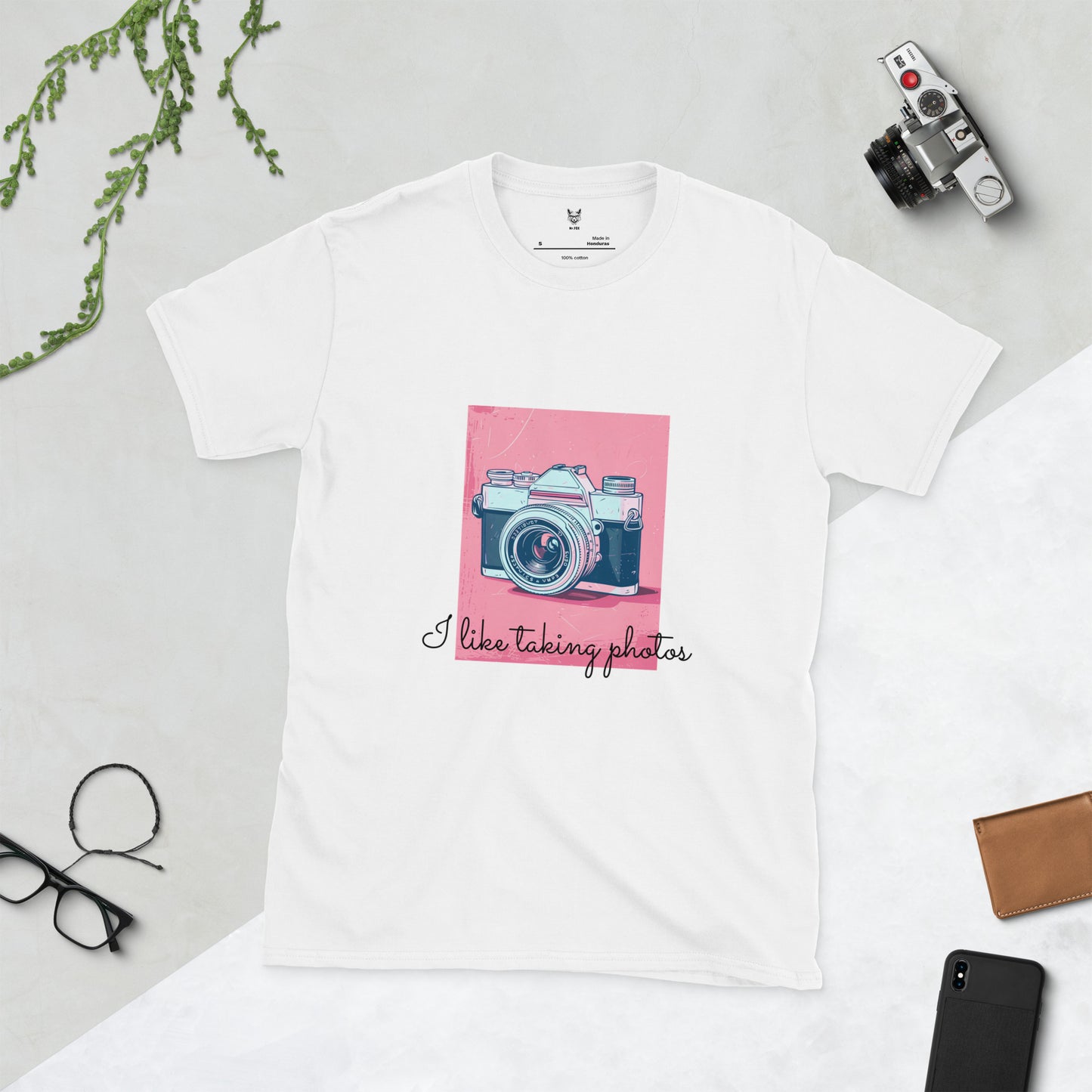 Short-Sleeve Unisex T-Shirt "Pink Photos" ID: 442 (PREMIUM)