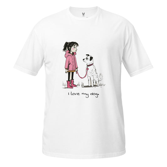 Short-Sleeve Unisex T-Shirt "I love my dog" ID: 443 (PREMIUM)