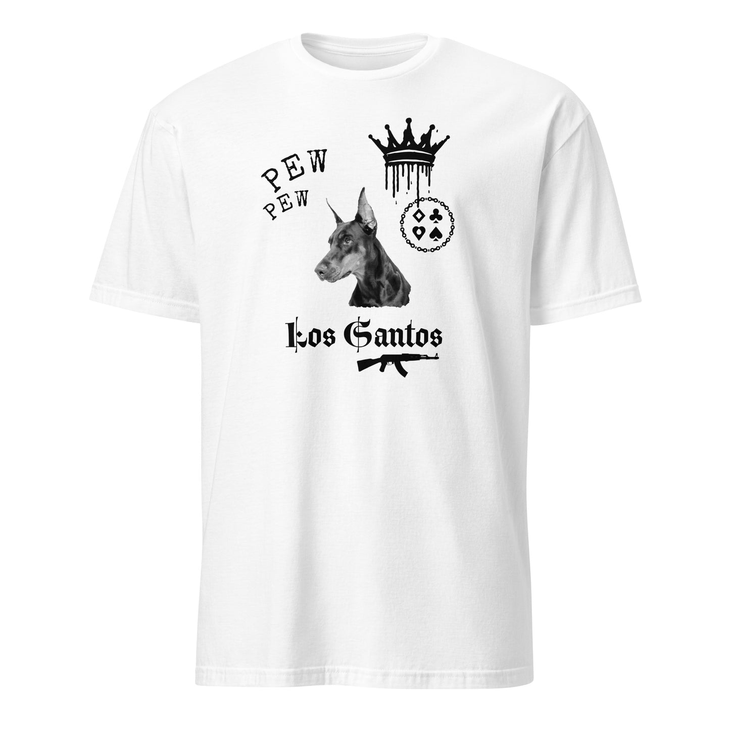 Short-Sleeve Unisex T-Shirt "Dog Los Santos" (back&front) ID: 462 (PREMIUM)