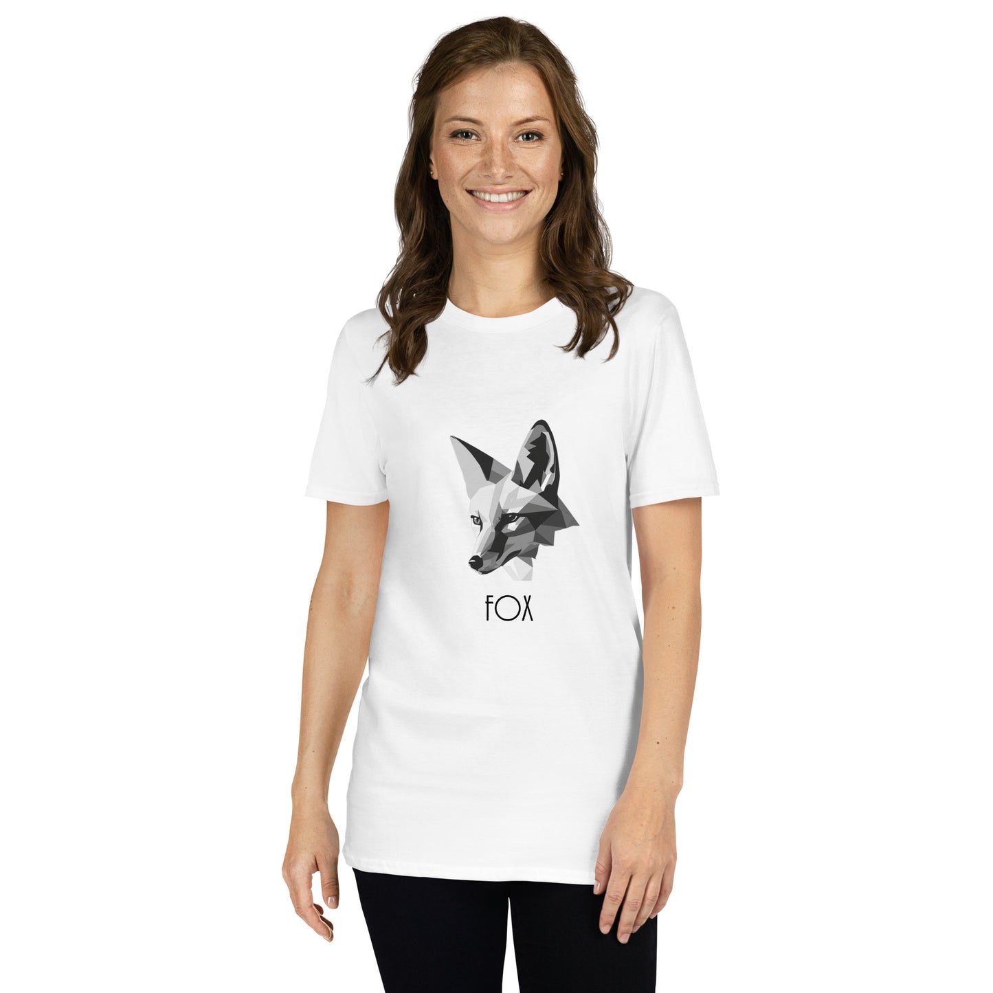 Short-Sleeve Unisex T-Shirt "Creative Fox" (front&back) ID 461 (PREMIUM)