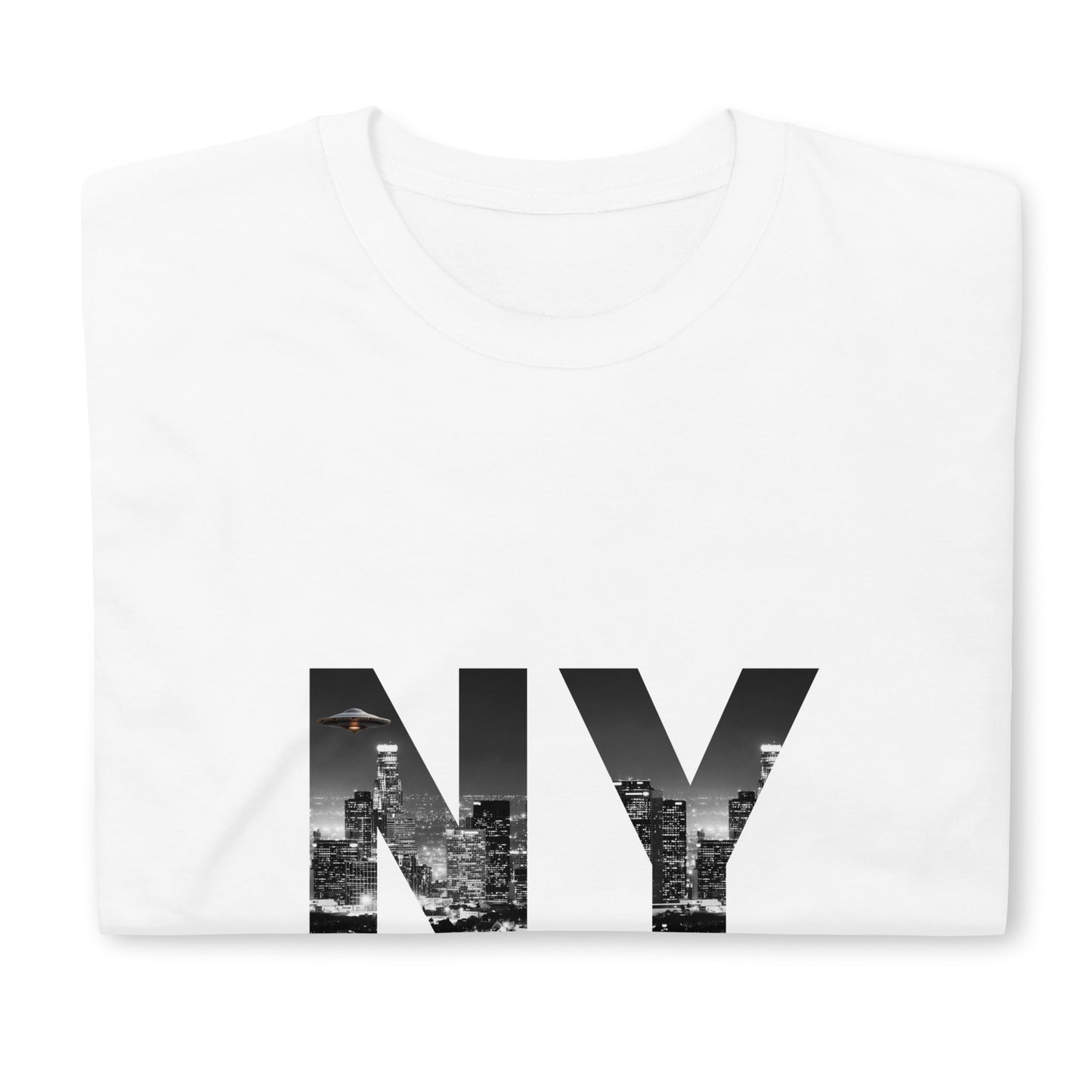 Short-Sleeve Unisex T-Shirt "NY+X+UFO" (front&back) id: 05