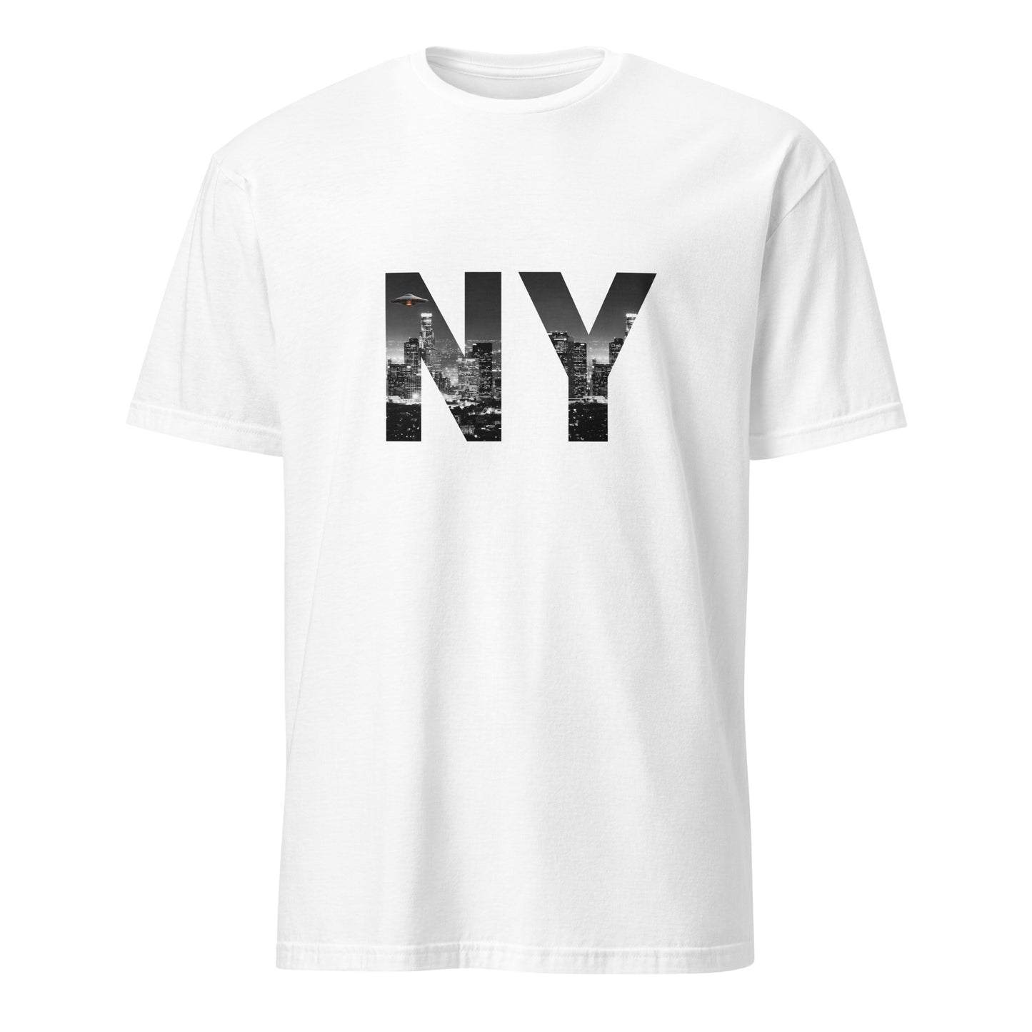 Short-Sleeve Unisex T-Shirt "NY+X+UFO" (front&back) id: 05