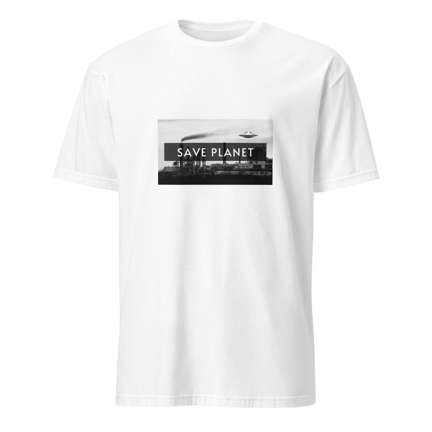 Short-Sleeve Unisex T-Shirt "Save Planet" (front&back) ID: 502 (PREMIUM)