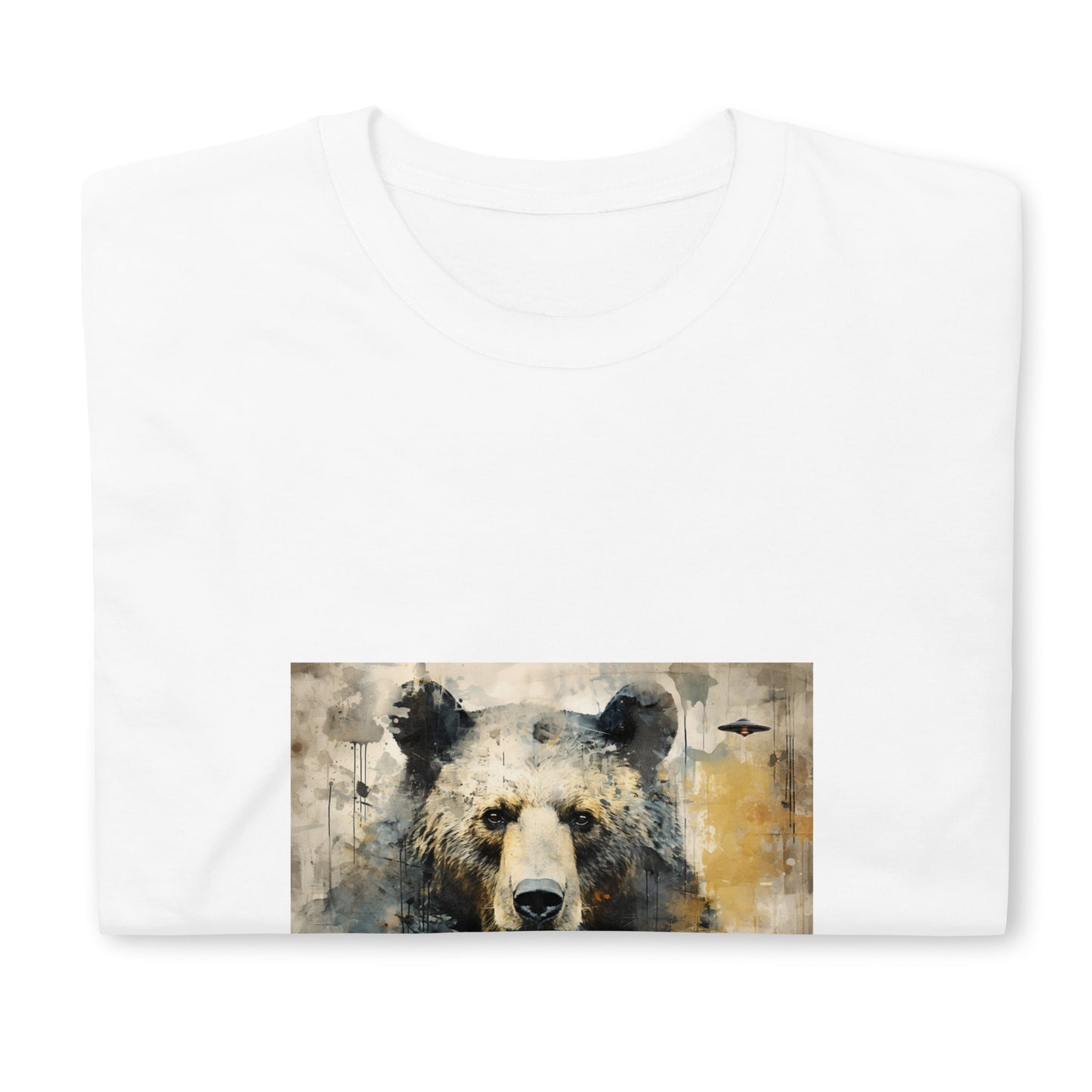 Short-Sleeve Unisex T-Shirt "Bear+UFO" (front) id: 505