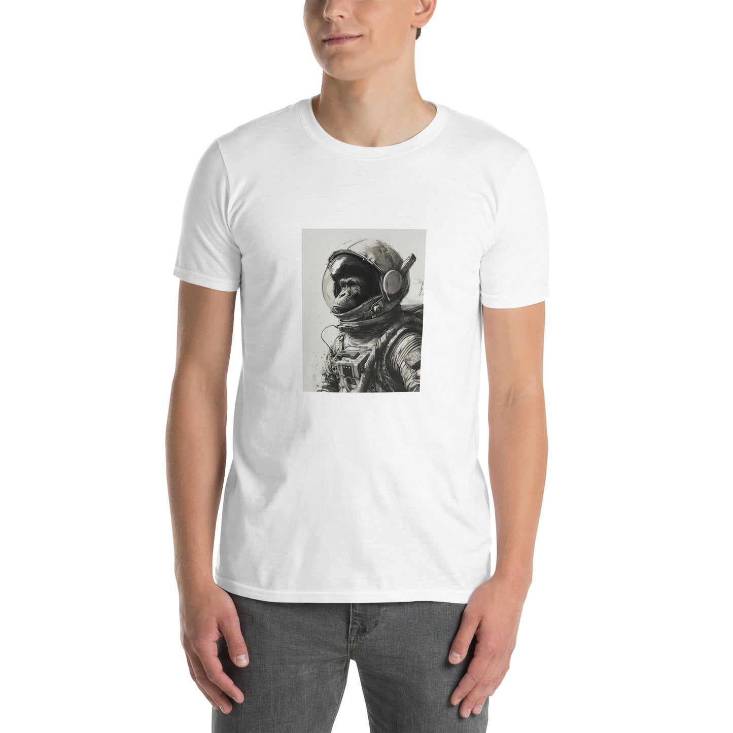 Short-Sleeve Unisex T-Shirt "Monkey Astronut" (front) id: 520