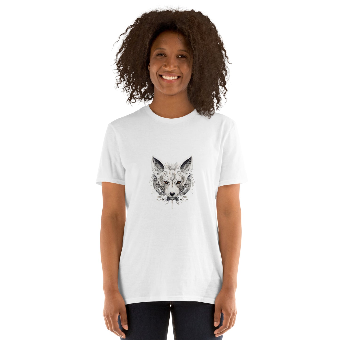 Short-Sleeve Unisex T-Shirt "Wolf Robot" (front) id: 540