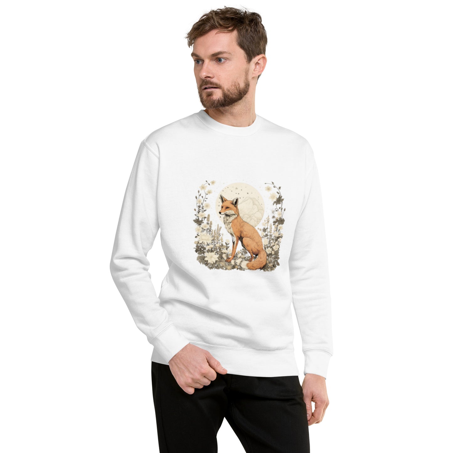 Unisex Premium Sweatshirt "Magic Fox" (front) id: 519