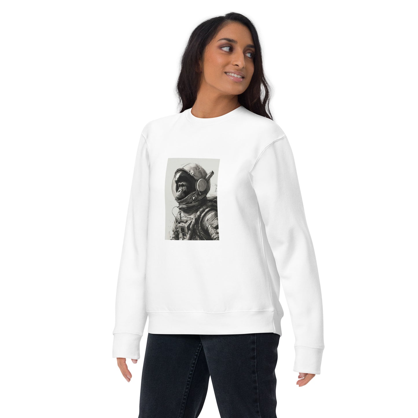 Unisex Premium Sweatshirt "Monkey Astronut" (front) id: 521